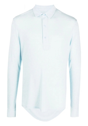 Orlebar Brown piqué long-sleeve polo shirt - Blue
