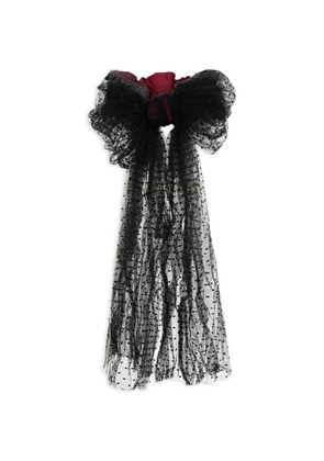 RED(V) ruffled polka-dot belt - Black