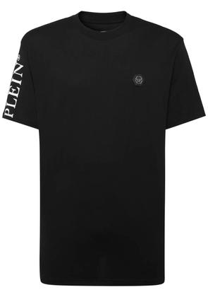 Philipp Plein logo-patch cotton t-shirt - Black