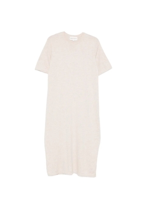 BOMPARD side-slit extrafine T-shirt midi dress - Neutrals