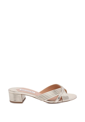 Aquazzura Sundance round-toe sandals - Gold