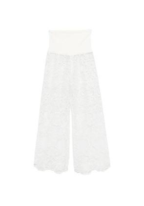Maurizio Braschi lace wide-leg trousers - White