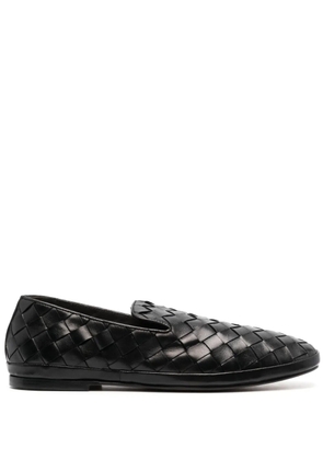 Henderson Baracco Guinea square-toe leather loafers - Black