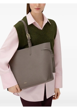 Furla large Ava leather tote bag - Grey