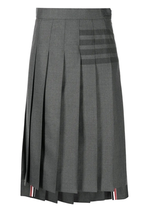 Thom Browne 4-Bar stripe pleated skirt - Grey