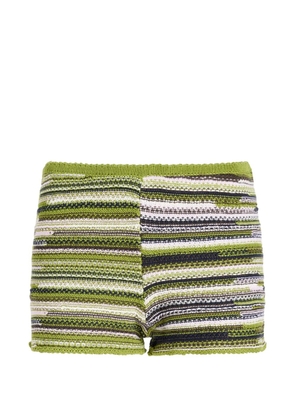 Proenza Schouler White Label Jenna knit striped shorts - Green