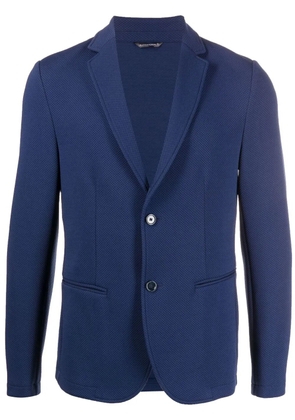Daniele Alessandrini fitted single-breasted button blazer - Blue