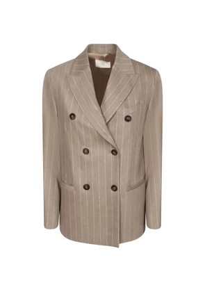 Montedoro double-breasted pinstripe blazer - Neutrals