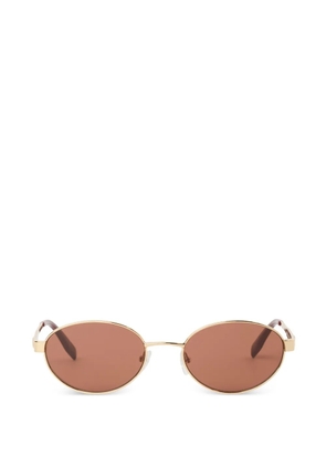 Karl Lagerfeld Monogram logo round-frame sunglasses - Gold