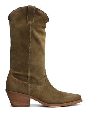 Metisse 50mm suede boots - Green