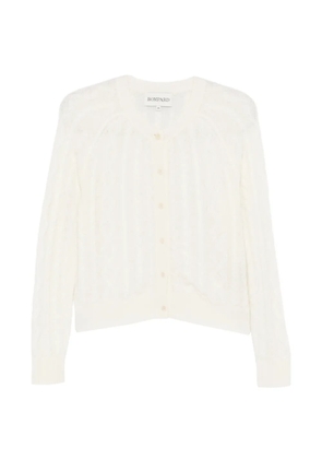 BOMPARD cable-knit button cardigan - White