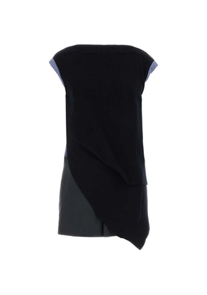 sacai layered playsuit - Blue