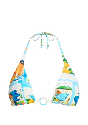 Seafolly printed bikini top - White