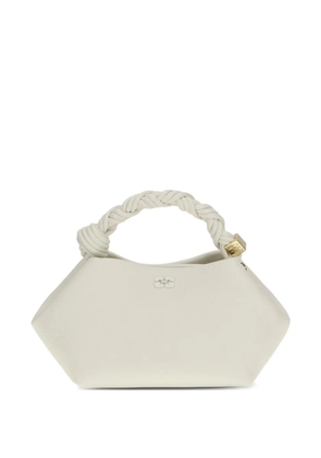 GANNI small Bou grained tote bag - Neutrals