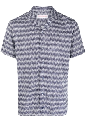 Orlebar Brown Travis chevron short-sleeve shirt - Blue