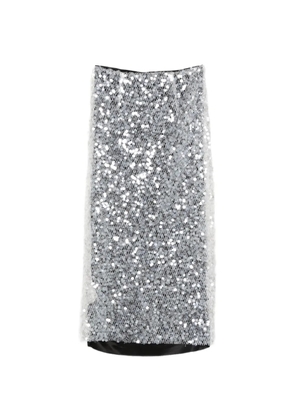 VIKTORIA CHAN Cosmo sequin skirt - Silver
