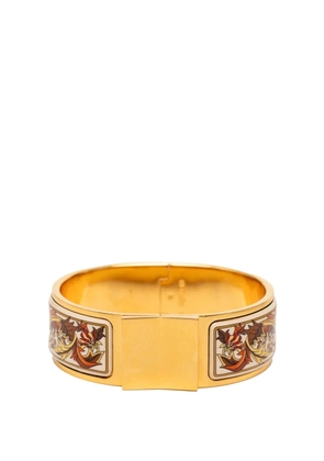 Hermès Pre-Owned 1990-2010 Enamel Fall Foliage Loquet Hinge Bracelet PM costume bracelet - Brown