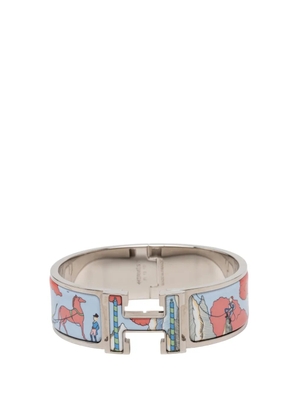 Hermès Pre-Owned 2000-2025 Wide Enamel Cosmographia Universalis Clic Clac H Bracelet PM costume bracelet - Blue