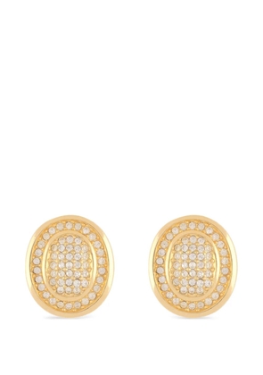 Christian Dior Pre-Owned 1980s oval clip-on earrings - Gold