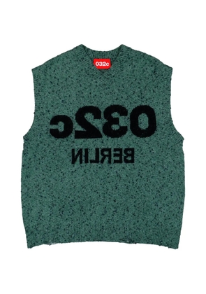 032c logo-detail vest - Green
