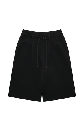 Dover Street Market drawstring-detail pleated cotton shorts - Black