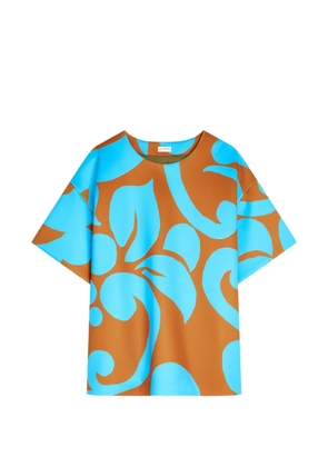 DRIES VAN NOTEN floral shift mini dress - Brown