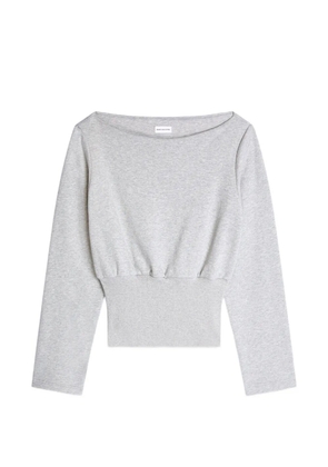 DRIES VAN NOTEN boat-neck long-sleeved top - Grey