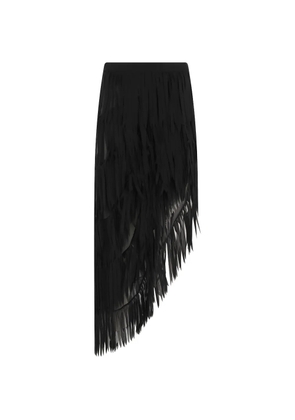 Erika Cavallini Melania fringed skirt - Black