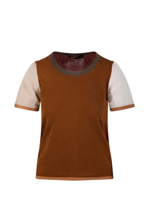 Fabrizio Del Carlo colour-block T-shirt - Brown