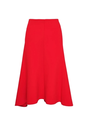 Jil Sander red A-line skirt