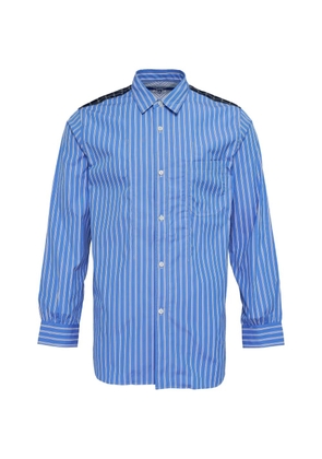 Junya Watanabe MAN check stripe shirt - Blue