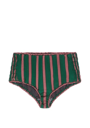 DRIES VAN NOTEN striped micro shorts - Green