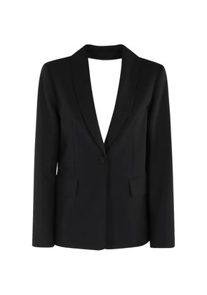 Semicouture shawl collar single-button blazer - Black