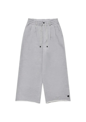 Dover Street Market drawstring-detail pleated cotton track pants - Grey