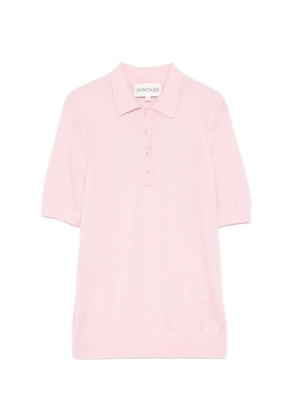 BOMPARD buttoned knitted polo top - Pink