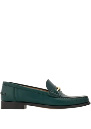 Ferragamo leather loafers - Green