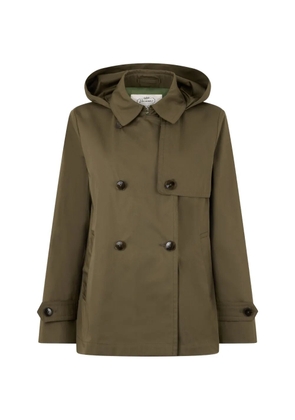 Herno hooded double-breasted coat - Green