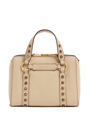 The Bridge Laura Wow studded leather tote bag - Neutrals