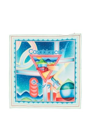 Casablanca printed scarf - Blue