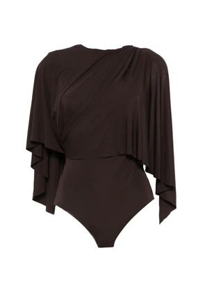 Christopher Esber draped bodysuit - Brown