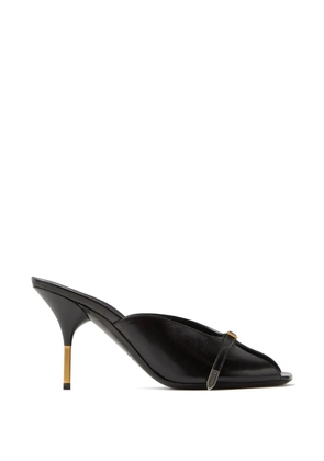 Versace buckle leather mules - Black