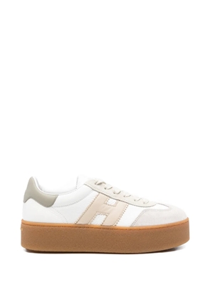 Hogan logo platform sneakers - White