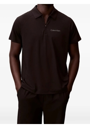 Calvin Klein logo-detail polo shirt - Black