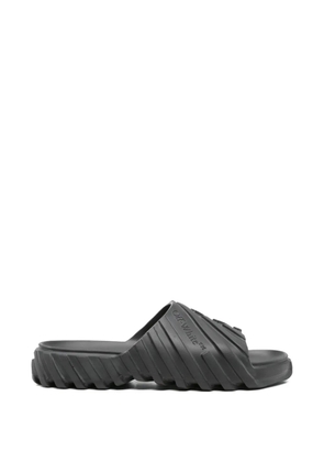 Off-White Pre-Owned embossed slides - Black
