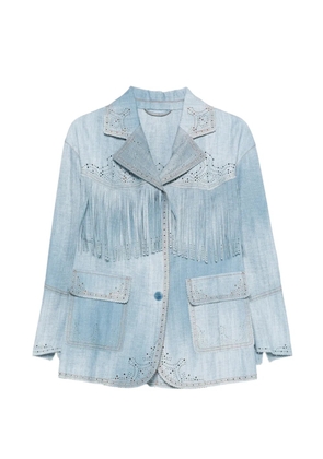 Ermanno Scervino fringed laser-cut jacket - Blue