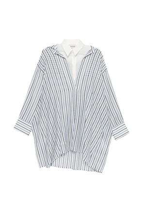 Semicouture striped V-neck shirt - White