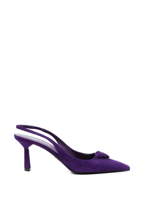 Prada Pre-Owned Camoscio slingback pumps - Purple