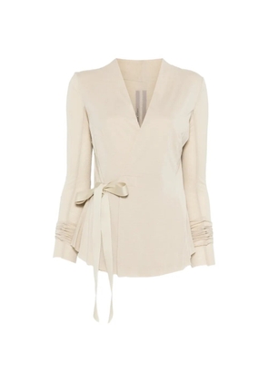 Rick Owens V-neck ribbon cardigan - Neutrals
