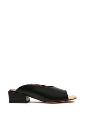 Pollini open toe leather sandals - Black