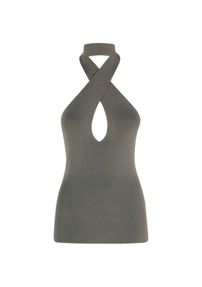 Federica Tosi keyhole halterneck top - Green